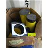 Image 1 : BOX OF ASST. SIZED MOSTLY 3"X10" CAST IN FIRE STOP DEVICES