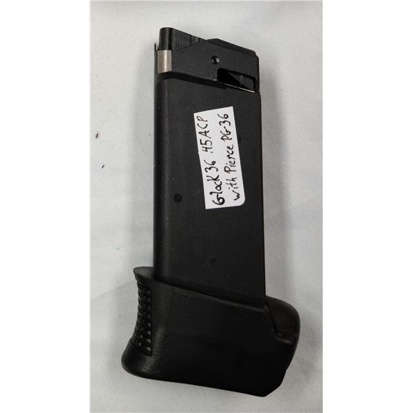 thumbnail interactive-video image 1 of ProMag 7 Round Magazine For Glock 36 .45 ACP - Black Polymer 1 of 4