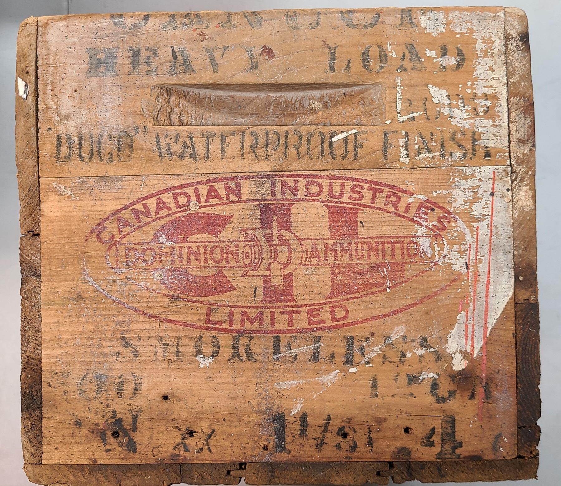 Vintage Wood Ammo Box CIL Dominion Canada Shot Gun Shells - 1930 - 40