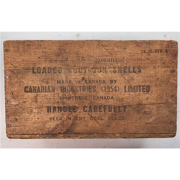 Vintage Wood Ammo Box CIL Dominion Canada Shot Gun Shells - 1930's
