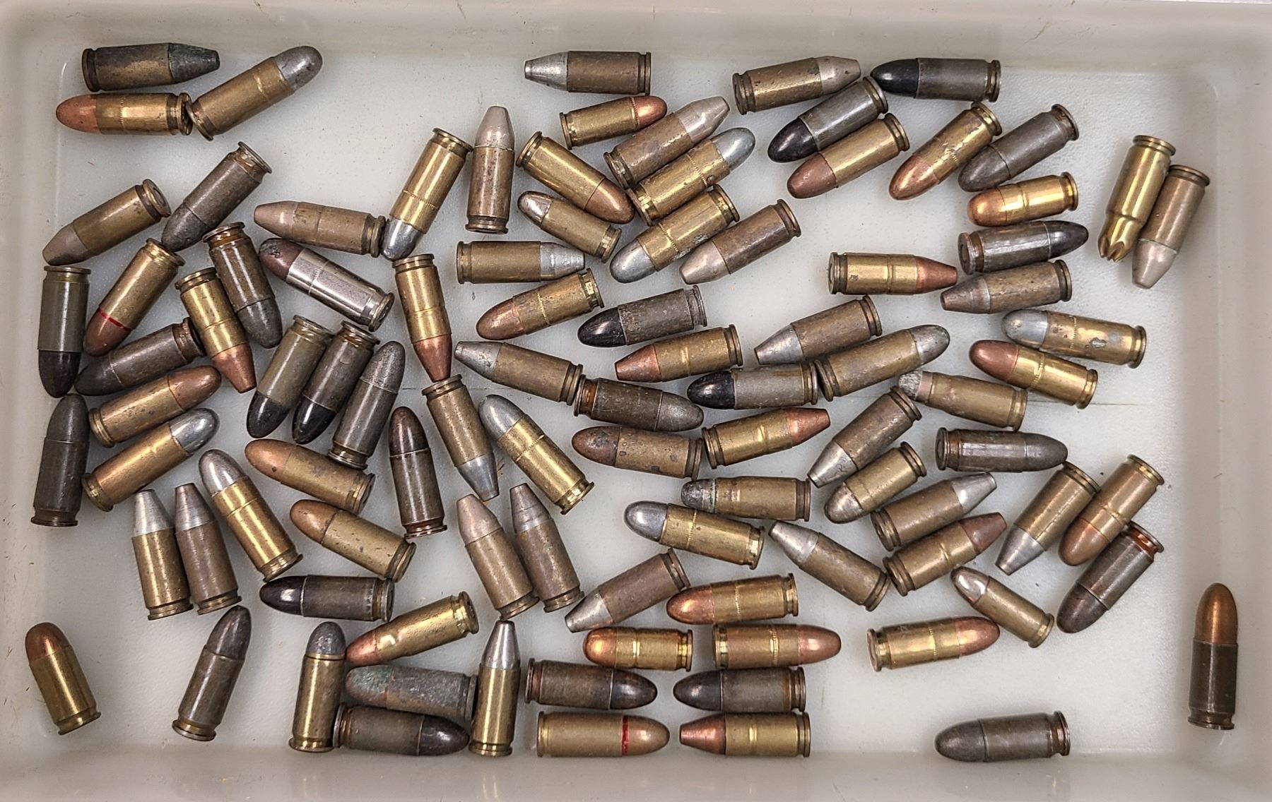 Mixed Collectible Pistol Ammunition - 100 rds - Lots of Military Rounds