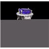 Image 4 : 14KT White Gold 2.88 ctw Tanzanite and Diamond Ring