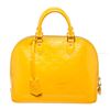 Image 1 : Louis Vuitton Yellow Vernis Leather Alma Satchel Bag