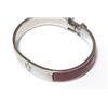 Image 7 : Hermes Red Metal Clic Clac Bangle Bracelet PHW