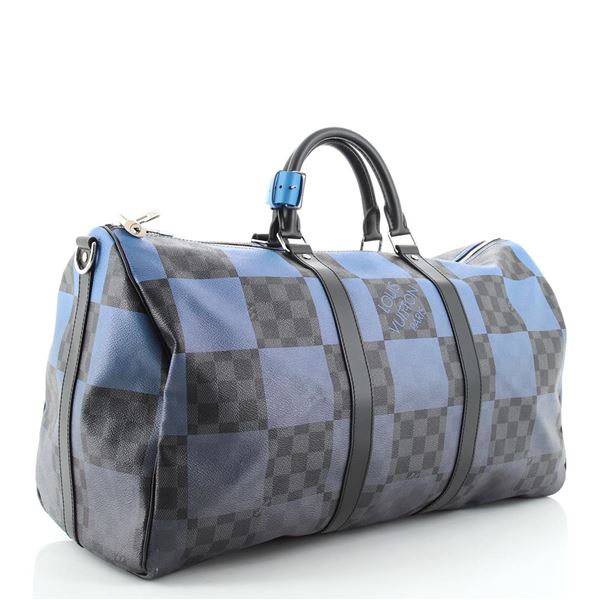 Louis Vuitton Keepall Bandouliere Bag Giant Damier Graphite Canvas 50