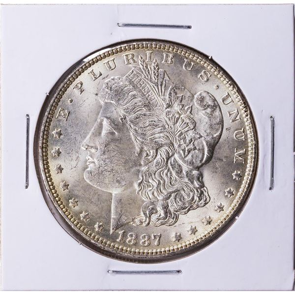 1887 $1 Morgan Silver Dollar Coin CH BU