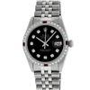 Image 2 : Rolex Mens 36 Datejust Black Diamond & Ruby Serviced Polished