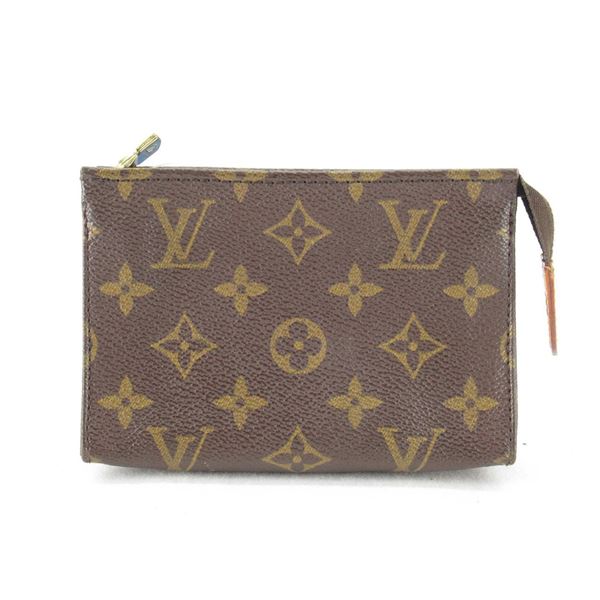 Louis Vuitton Monogram Canvas Leather Toiletry 15 Pouch Case