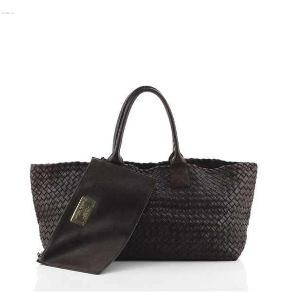 Bottega Veneta Cabat Tote Intrecciato Nappa Medium Brown