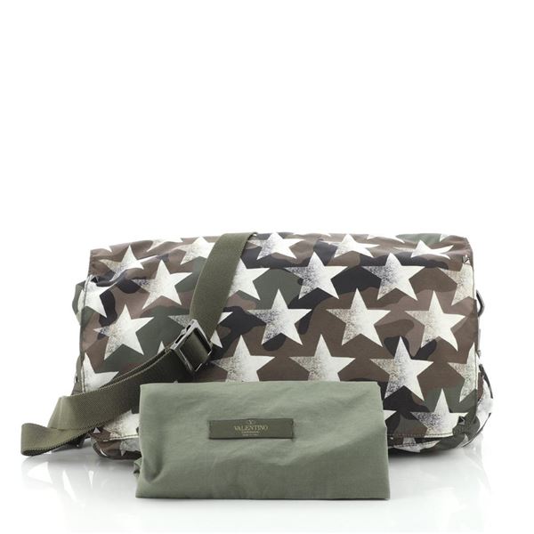 Valentino Camustars Messenger Printed Camo Nylon Large Print