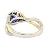 Image 3 : 1.77 ctw Sapphire and Diamond Ring - 18KT White Gold