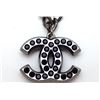 Image 3 : Chanel Dark Silver-tone Metal CC Coco Mark Rhinestone Necklace