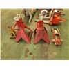 Image 1 : PAIR OF 12 TON INDUSTRIAL JACK STANDS, 1 2 TON JACK STAND AND HYDRAULIC JACK
