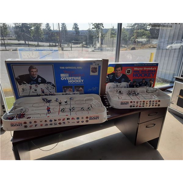 2 WAYNE GRETZKYS NHL ALL STAR COLLECTIBLE TABLE HOCKEY GAMES