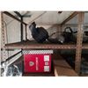 Image 2 : 2 SHELVES OF ASSORTED VEHICLE PARTS AND HARDWARE INCLUDING AIR INTAKES, EXHAUST SYSTEMS, SHOCKS AND