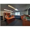 Image 1 : *US* CONTENTS OF HEAD OFFICE, INCLUDING LIGHT WOOD U-SHAPED DESK WITH HUTCH, 9 DOOR STORAGE