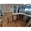 Image 9 : CONTENTS OF MAIN UPPER OFFICE AREA AND 2 STORAGE ROOMS INCLUDING 5 ASSORTED DESKS, PARTITIONS, AND