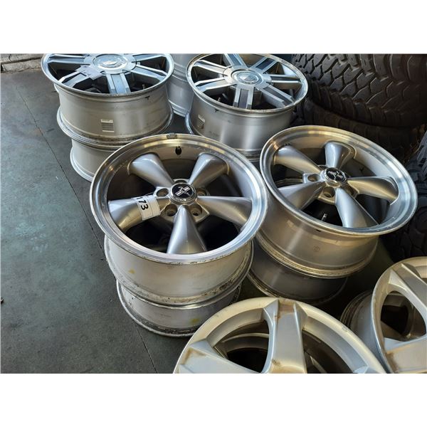 SET OF 4 MUSTANG GREY ALLOY WHEELS SIZE 18"