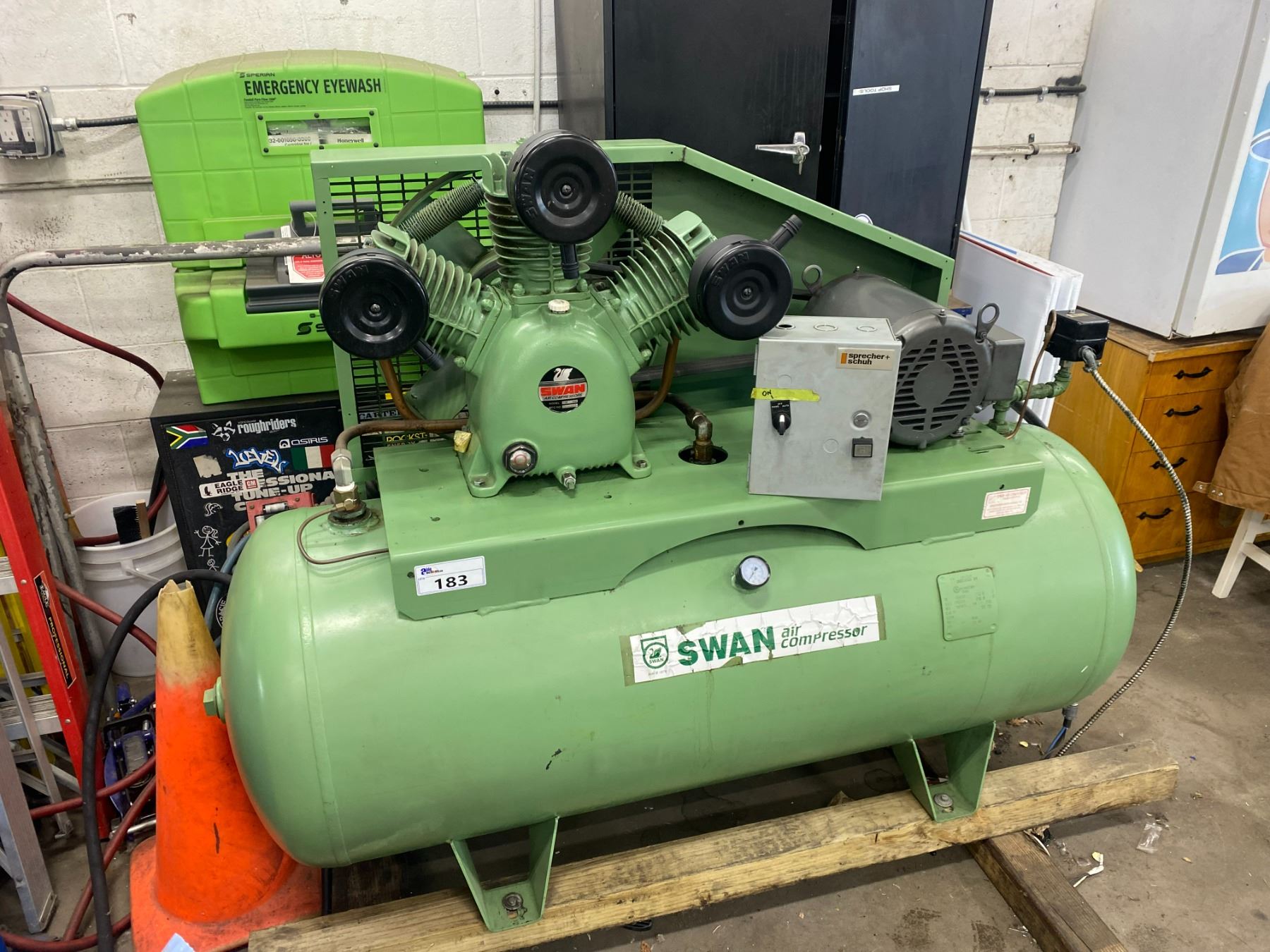 *CQGM* SWAN SWU-310 COMMERCIAL 120GAL 3 PHASE 200PSI HORIZONTAL AIR ...