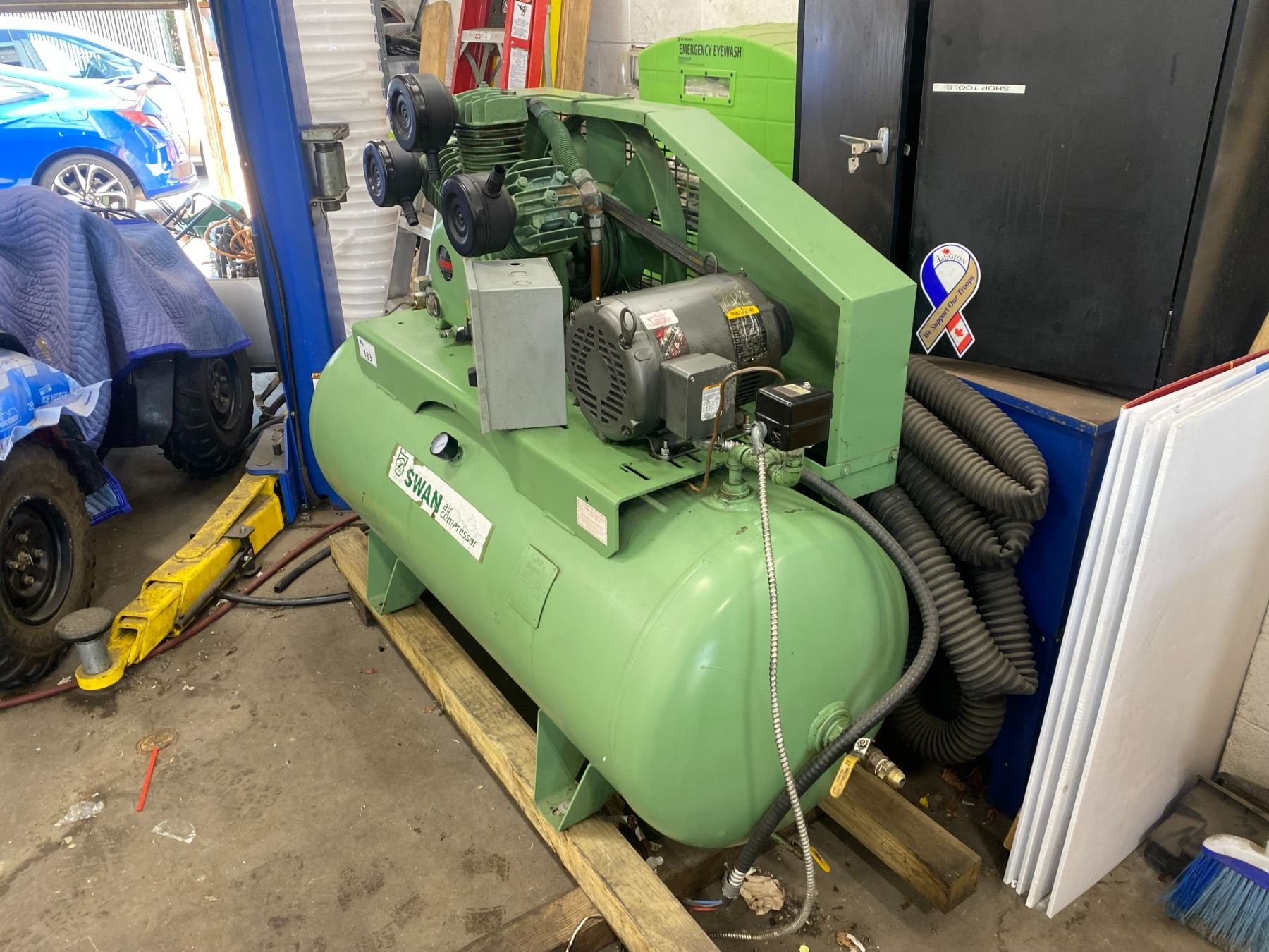 *CQGM* SWAN SWU-310 COMMERCIAL 120GAL 3 PHASE 200PSI HORIZONTAL AIR ...