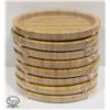 Image 1 : EIGHT OVAL BAMBOO WOODEN TRAYS