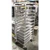 Image 1 : 12 SLOT ALUMINUM BAKERS RACK FULL OF PANS