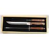 NEW 3 PIECE STAINLESS STEEL CARVING SET IN BOX