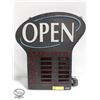 Image 1 : "OPEN" SIGN WITH DAILY HOUR SCHEDULE * NEEDS DIFFERENT POWER CORD