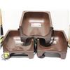 Image 1 : THREE CAMBRO POLY BOOSTER SEATS W/ SEATBELTS