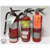 Image 1 : GROUP OF THREE 10LBS FIRE EXTINGUISHERS - CHARGED