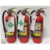Image 1 : GROUP OF THREE 10LBS FIRE EXTINGUISHERS - CHARGED