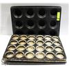 Image 1 : LOT OF THREE 24 CUP MUFFIN PANS W/ ONE 12 CUP
