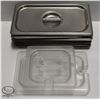 Image 1 : GROUP OF 10 ASSORTED S/S & POLY CARB INSERT LIDS