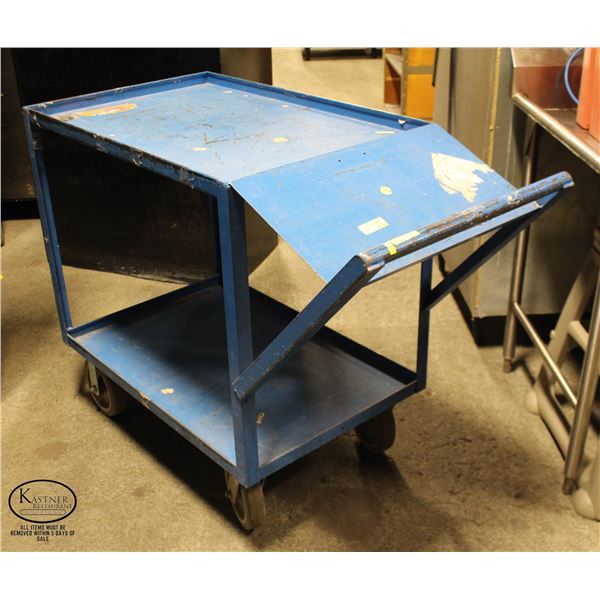 HD BLUE METAL SHOP CART W/ UNDER LEVEL