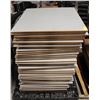 Image 1 : PALLET OF 38 SQUARE DINING TABLETOPS 31.5" X 31.5"