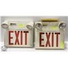 Image 1 : TWO EMERGENCY EXIT SIGNS W/ LIGHTS