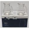 Image 1 : 6 NEW VITRUM BEN 19.9OZ/500ML GLASS PITCHERS