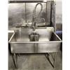 Image 1 : 2 WELL S/S COMMERCIAL SINK W/ PRE RINSE