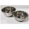 Image 1 : TWO STAINLESS STEEL MIXING BOWLS - 6-7"