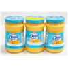 Image 1 : LOT OF 3 KRAFT CHEEZ WHIZ LIGHT,450G,BB SEPT 7/22