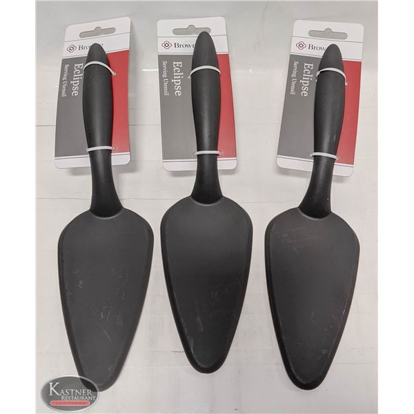 3 NEW BROWNE 10" HIGH HEAT RESISTANT PIE SERVERS