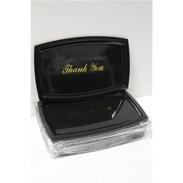 12 NEW JOHNSON ROSE THANK YOU CHECK TRAYS 5  X 8 