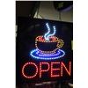 Image 1 : NEW UNPACKED CAFE ANIMATED LED OPEN SIGN