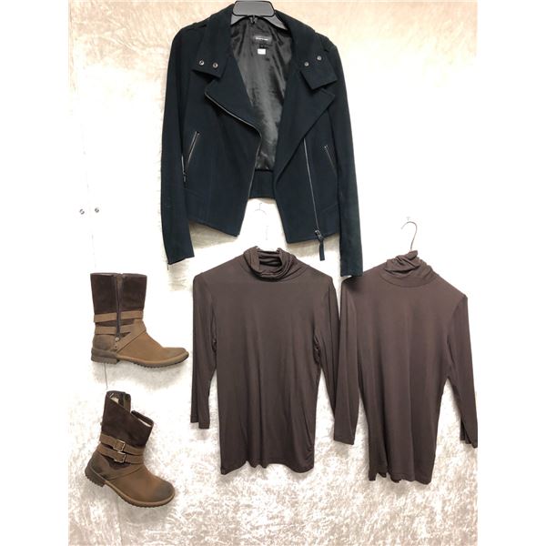 "Superhero Show - Season 7 Ep. 13" - #1 Hero - Dinner outfit - includes Mackage Faded black Suede Ja