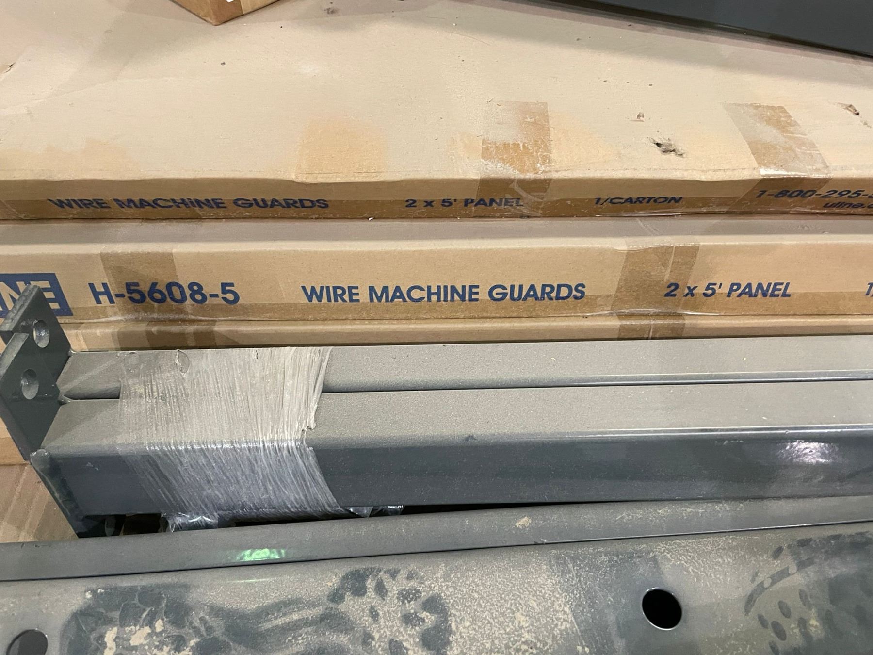 Pallet of uline wire machine guards