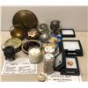 Image 1 : "Motherland: Fort Salem" Scylla's Room misc. items - White candle/ black pot/ bones/ bronze plate/ b