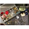 Image 2 : Large group of misc. set dec jewelry - Ronson lighter/ rings/ watches/ earrings etc.