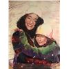 Image 2 : "Motherland: Fort Salem" Nicte large framed actors' sketch painting - approx. 49 1/2in x 50 1/2in (t