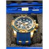 Image 2 : Invicta blue & golden wrist watch w/ blue wrist strap (brand new in case)