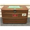 Image 1 : "Adventure Mystery Movie" - Vintage Little Brown Chest cooler